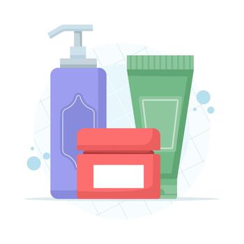 stylish-skincare-products-colorful-packaging-vector